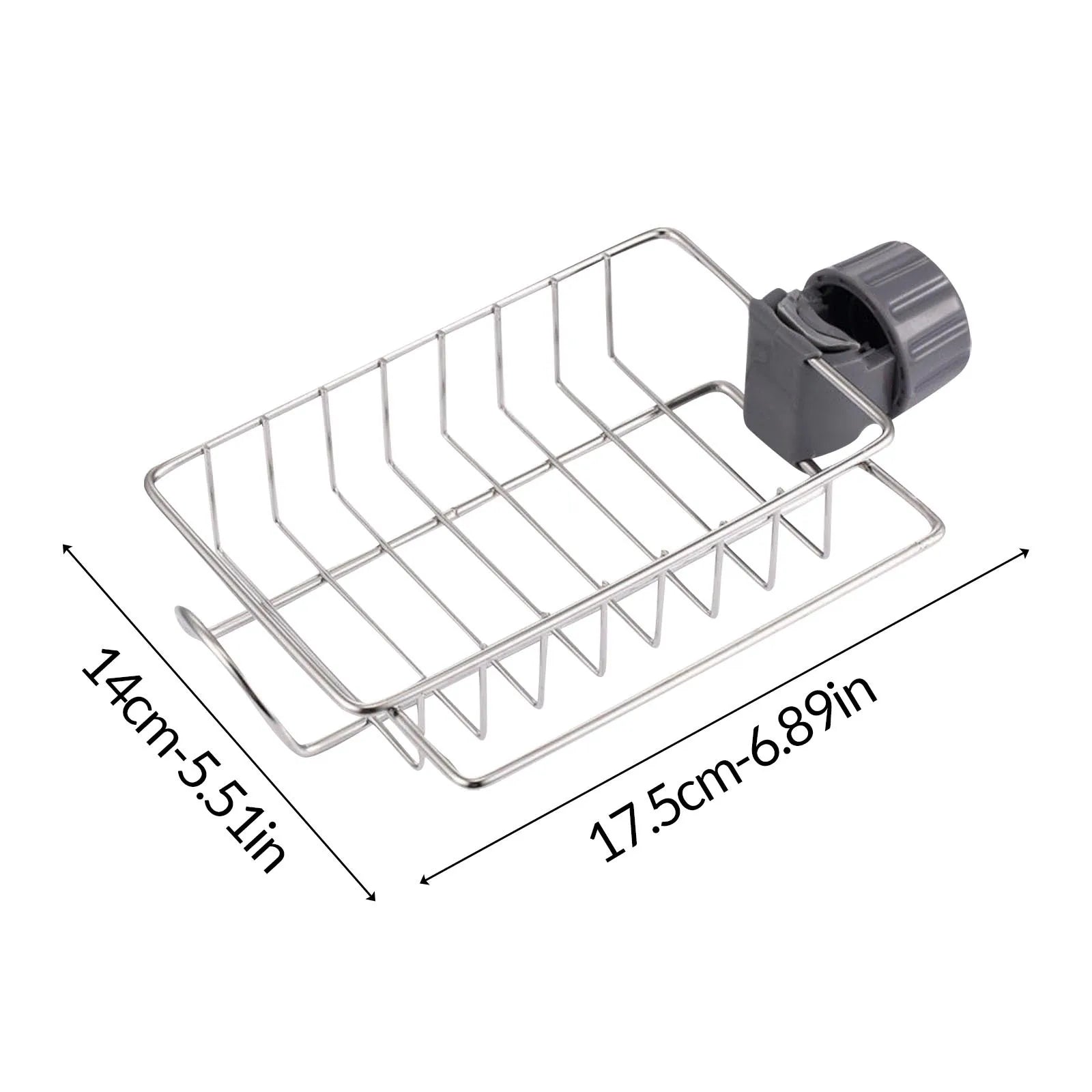 Faucet Stainless Steel No-punch Adjustable Kitchen Sink Drains Rack Towel Rag Holder Bathroom Small Durable Storage Shelves Qme