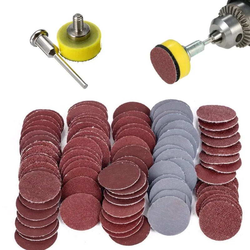100pcs 25mm 1-Inch Sanding Discs: Abrasive Paper Polishing Pads For Rotary Tools - Perfect For Sanding & Polishing! Qme