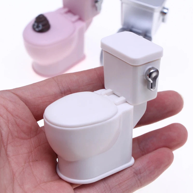 1 12 Dollhouse Miniature Simulation Toilet W Poo Flushing Sound Qme