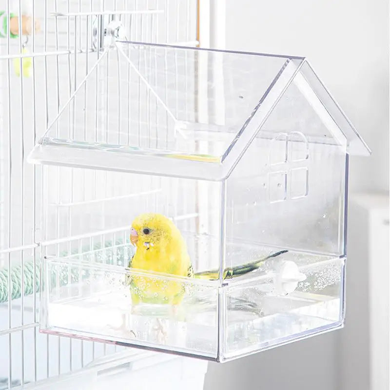 Hanging Parrot Feeder Prevent Scattering Bird Feeding Bowl Qme