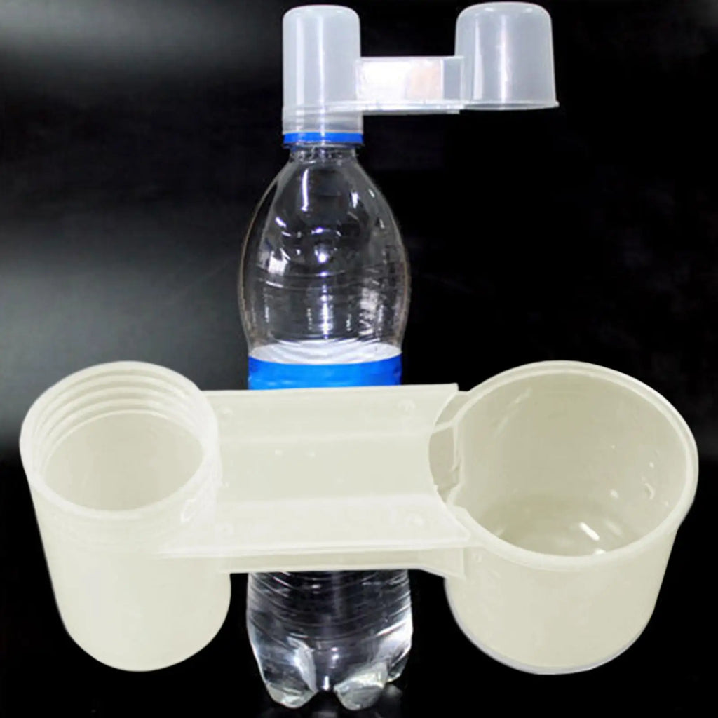 NEW Bird Waterer Drinker Feeder Water Clip For Parrots Double-Port Transparent Supplies Dispenser For Chicken Finches Parakeet Qme