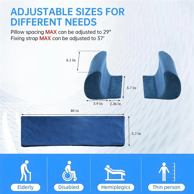 A02F-Lateral Support Cushion Adjustable Side Panels For Wheelchair Stabilizer For Wheelchairs Qme