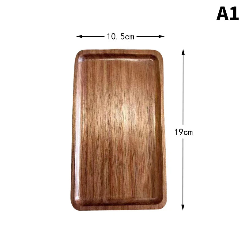 Japanese Tableware Wooden Plate Beech Oval Tray Mini Solid Wood Small Plate Children's Whole Wooden Plate Wooden Plate Qme A1