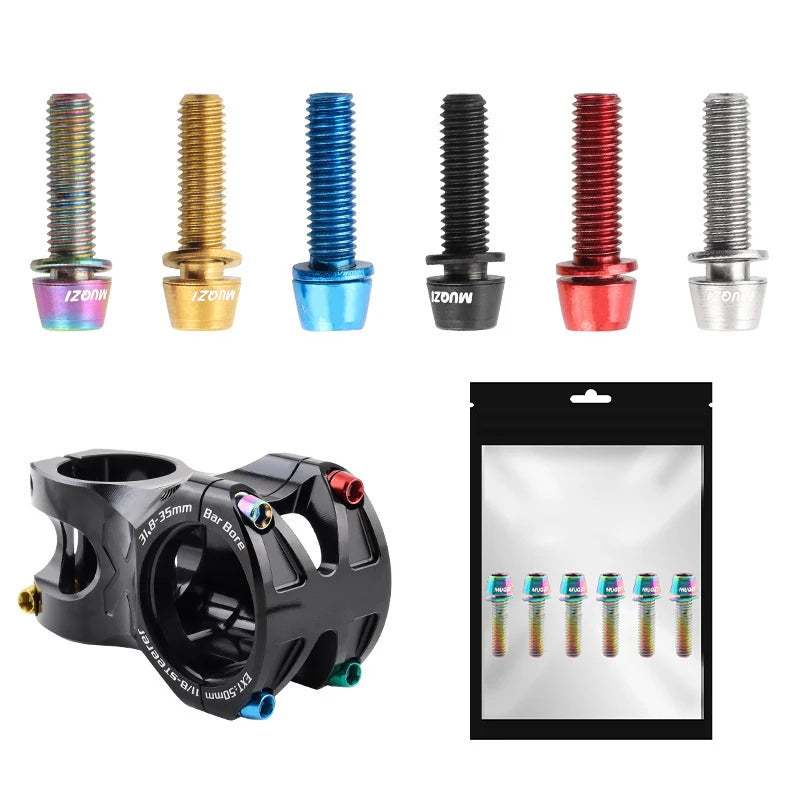 Mountain Bike Handle Screws M5x17mm Stem Bolts Road Bicycle Handlebar Qme