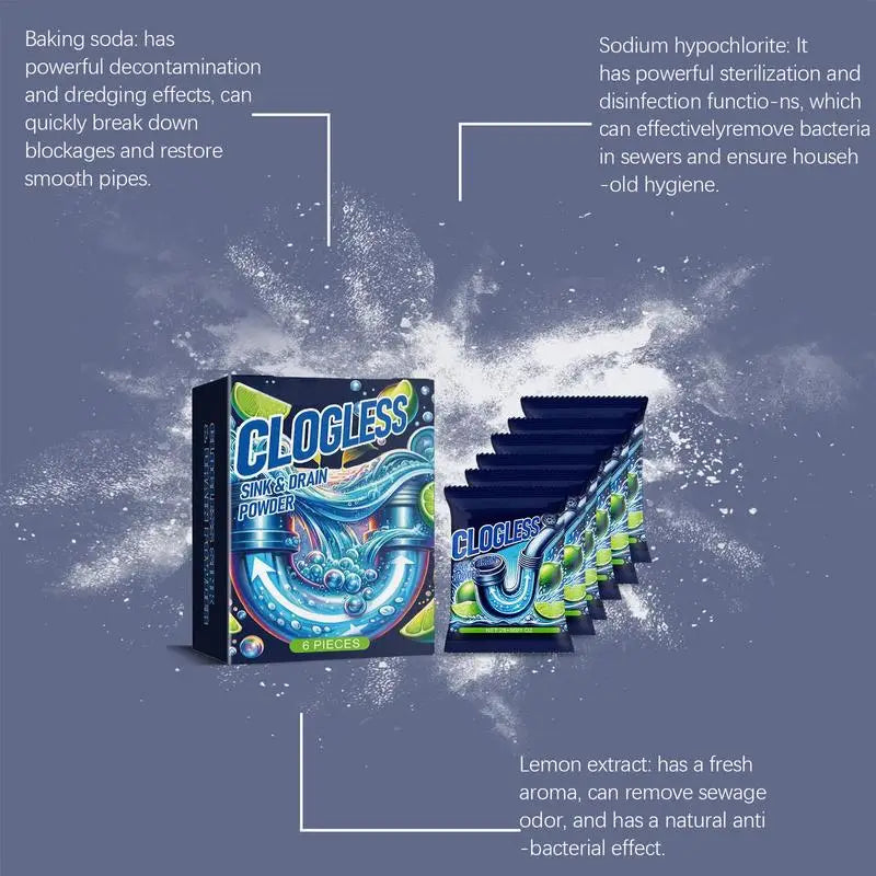 Sink Drain Clog Powder Unclogging Openers Pipe Dredging Agent Shower Qme China Mainland