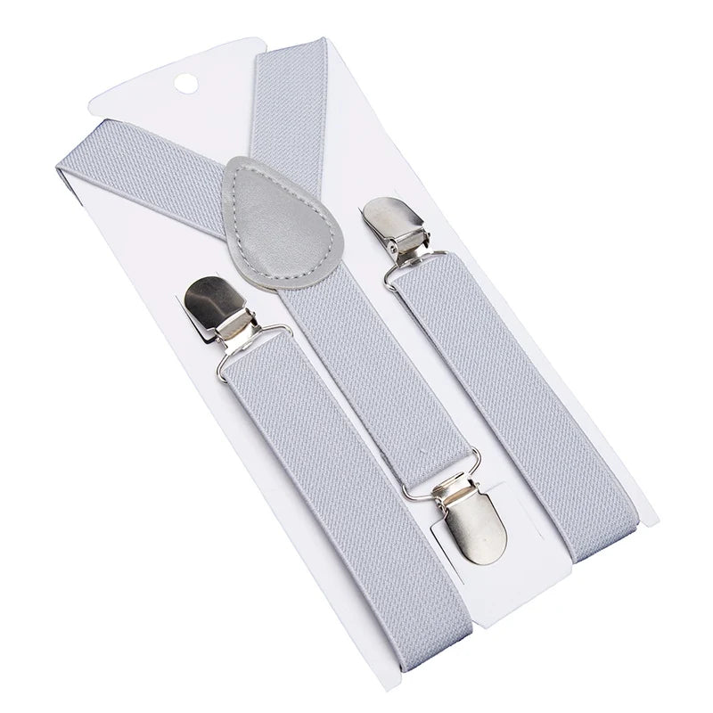 Kids Suspenders Soild Fashion Children Boys Braces Girls Adjustable Suspenders Kid Designer Belts Baby Wedding Accessories Qme LIGHT GRAY China Mainland