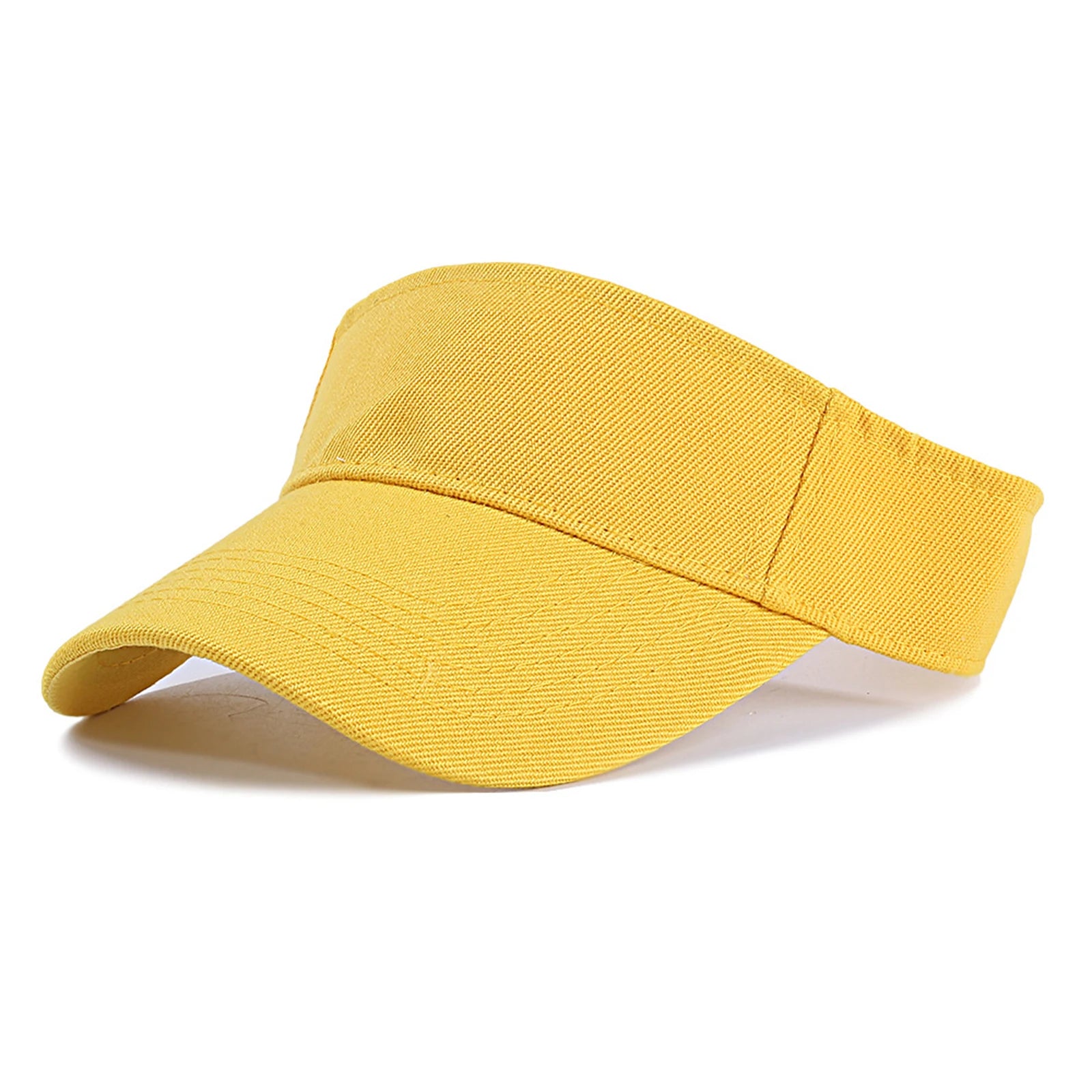 Men and Women Empty Top Sports Hat Running Hiking Sun Protection Cap Solid Color Fashion Casual Outdoor Hiking Sun Shaded Cap Qme Yellow One Size