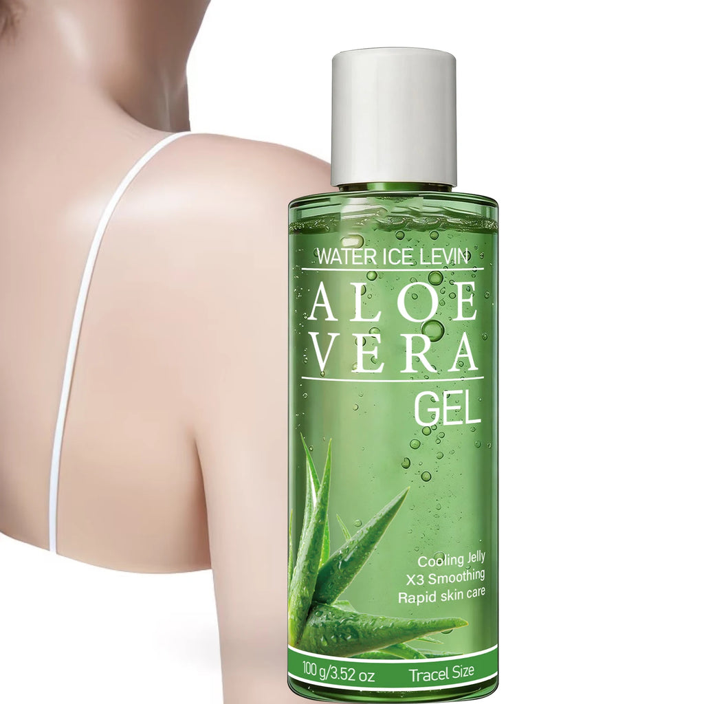 Pure Aloe Vera Gel with Hyaluronic Acid, Cooling & Moisturizing for All Skin Types Qme