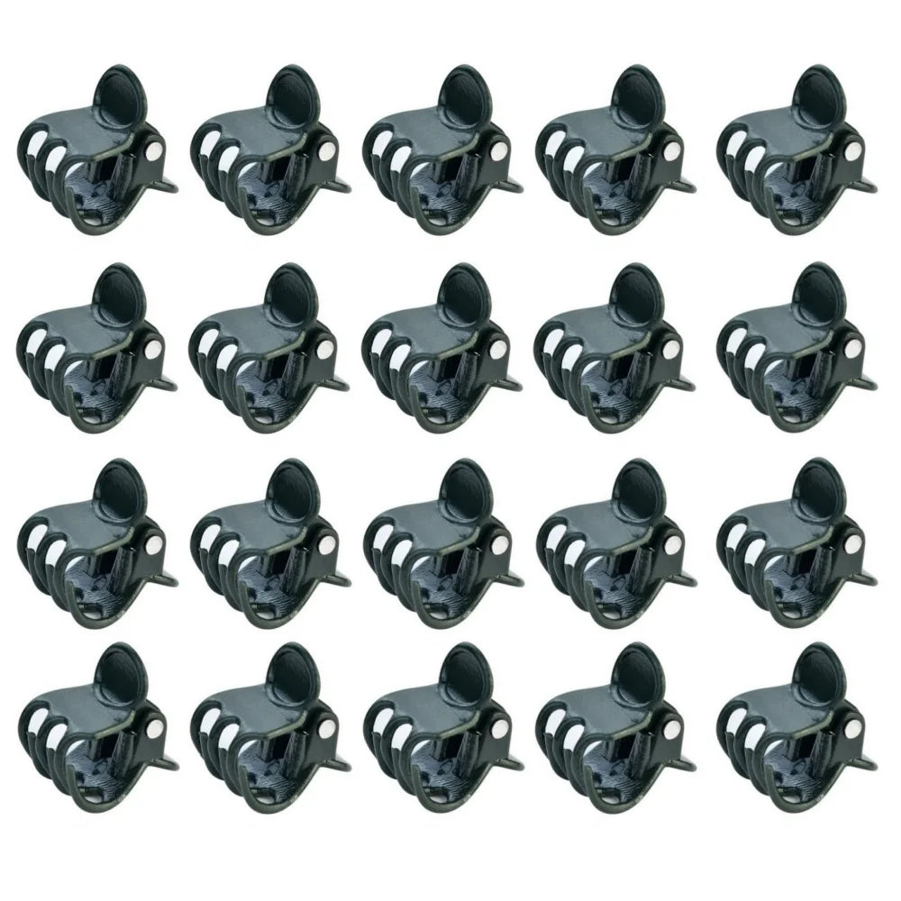 Dark Green 6-Claw Plant Clips 10-50Pcs Bundle Branch Climbing Stem Clasp Tied Orchid Flowers Support Clamps Plant Accessories Qme 20Pcs
