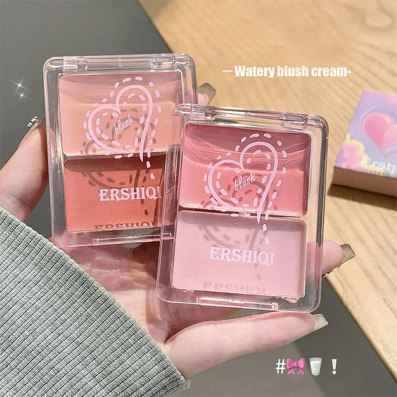 Water Light Two-color Blush Cream Naturally Brightens Qme