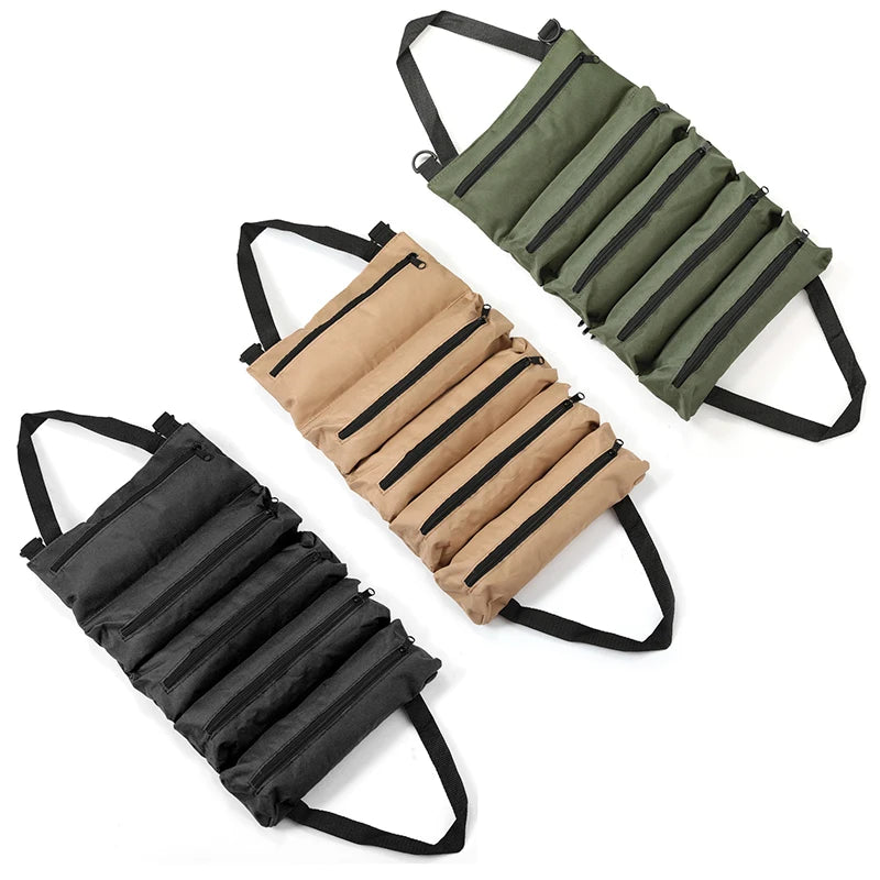Pouch Roll UP Portable Small Tools Organizer Bag Multi-purpose Tool Qme