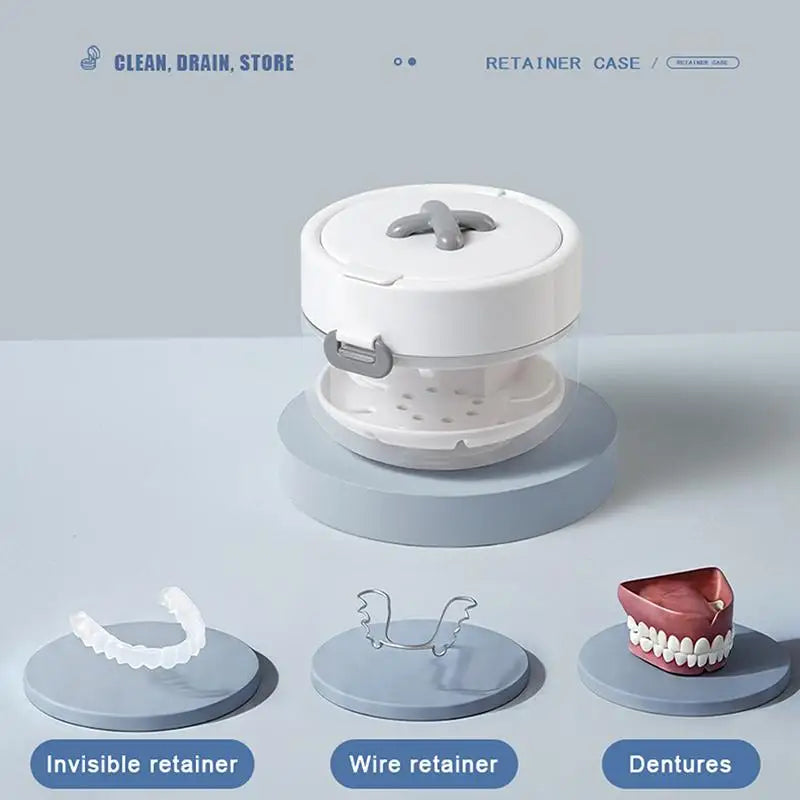 Reliable Denture Bath Box Multi-layer Leakproof Lid Peace Mind Qme
