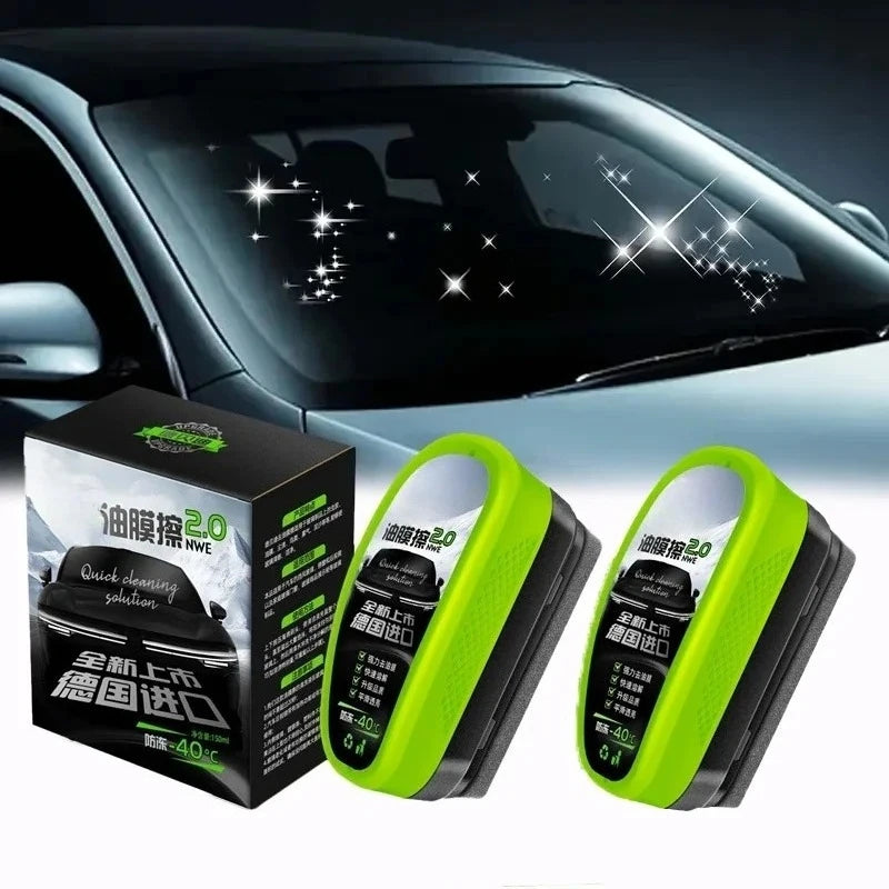 Car Glass Oil Film Wipe, Front Windshield Side Window, Oil Removal, Dirt Removal, Coating, Crystal Plating, Strong Cleaning Qme