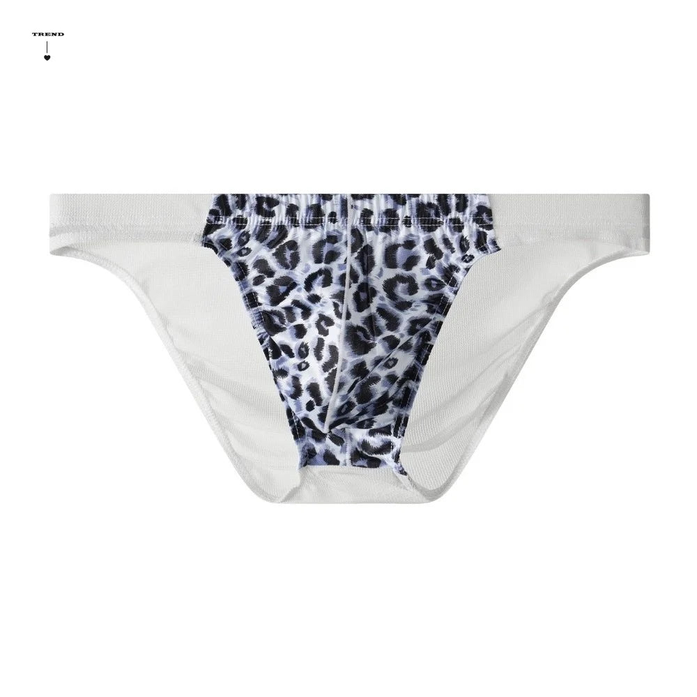 Comfortable Lingerie Leopard Triangle Panties Low Waist Breathable Qme
