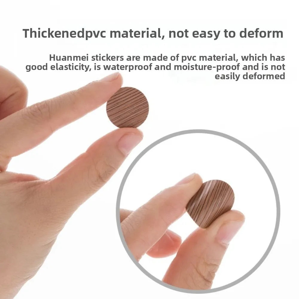 Self-Adhesive Round Screw Cap Cover Stickers Decorative Decals for Cabinet Desk Wood Craft Home Furniture Qme