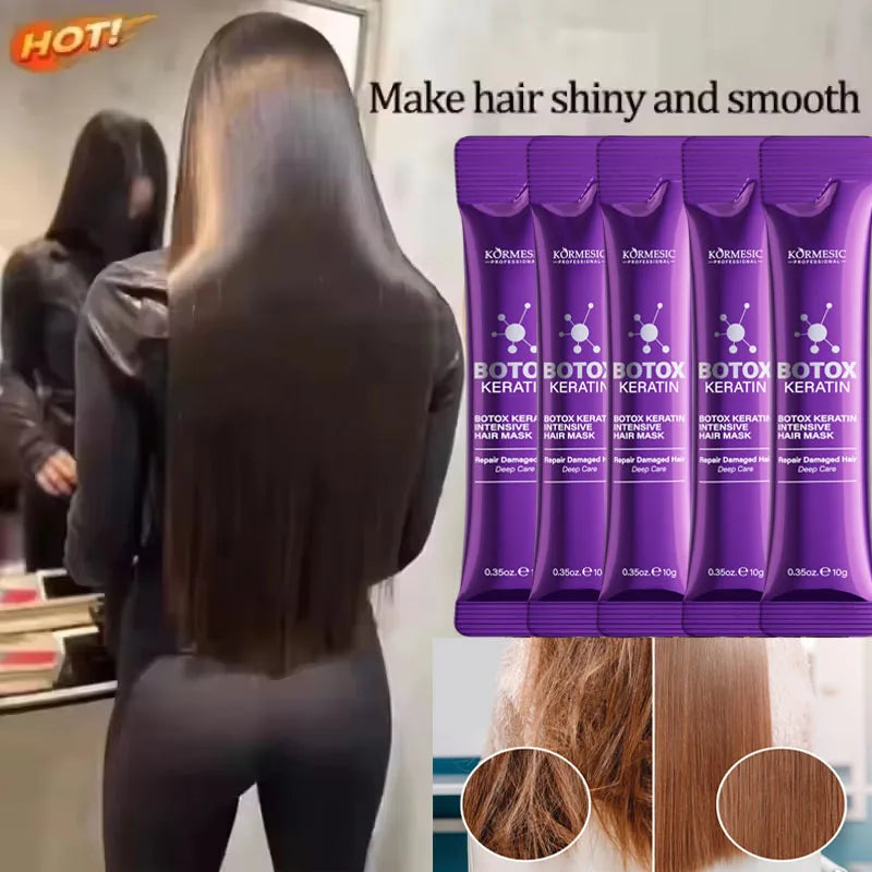 5 Seconds Repair Magical Keratin Hair Mask Damaged Frizzy Hair Soft Smooth Shiny Nutrition Deep Moisturize Hair Care Mask New Qme