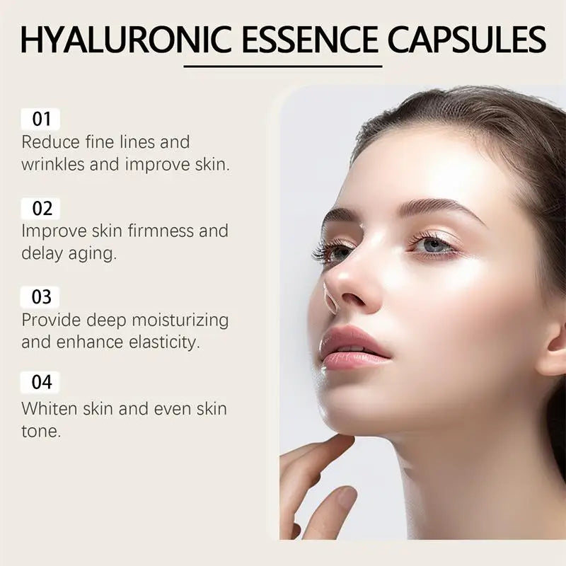 New 20pcs Hyaluronic Acid Capsules Serum Face Fine Line Repair Spot Whiten Reduce Wrinkle Ageless Firm Skin Care Cosmetics ﻿ Qme