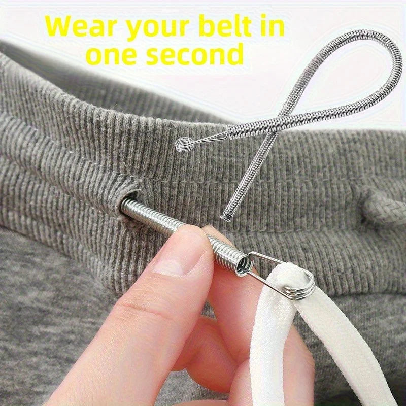 Bendable Spring Drawstring Threader Clip Pants Hoodies Elastic Band Lace Cord Flexible Drawstring Thread DIY Sewing Accessories Qme