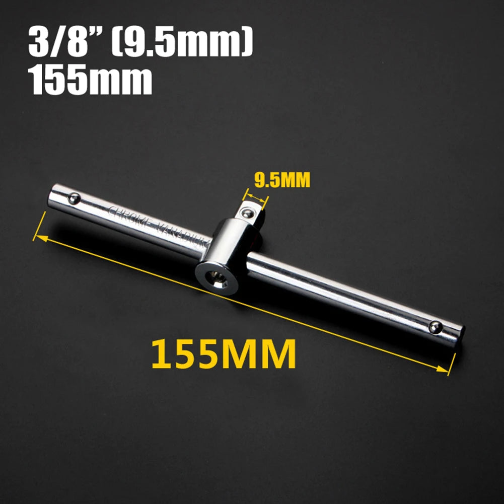 Repair Tool Sliding Rod 1/4 3/8 1/2 Chrome Vanadium Steel Extension Silver Slide Bar Socket Adapter Sliding Rod Qme 155mm