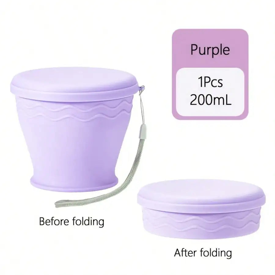 Portable Foldable Water Bridge Outdoor Camping Travel Cup 6 76 Ounce Qme purple