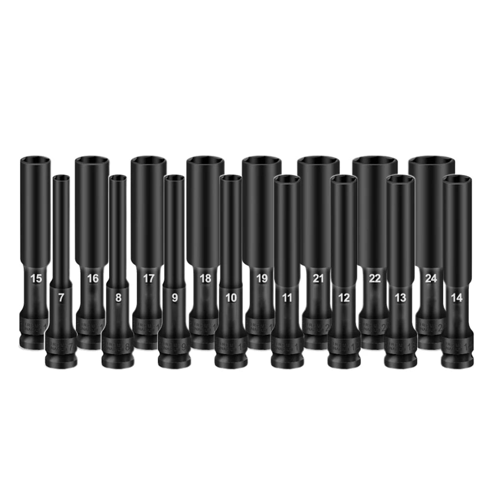 1/2 Drive Socket Wrench Hex Socket Head 8-24mm Adapter Spanner Converter Replacement Parts Tire Removal Tools Accessories Qme