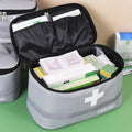 1PC Portable Medicine Bag Travel Outdoor Storage Health Kit Medicine Kit Travel Family Medicine Home Cloth Medicine Kit Qme gray L