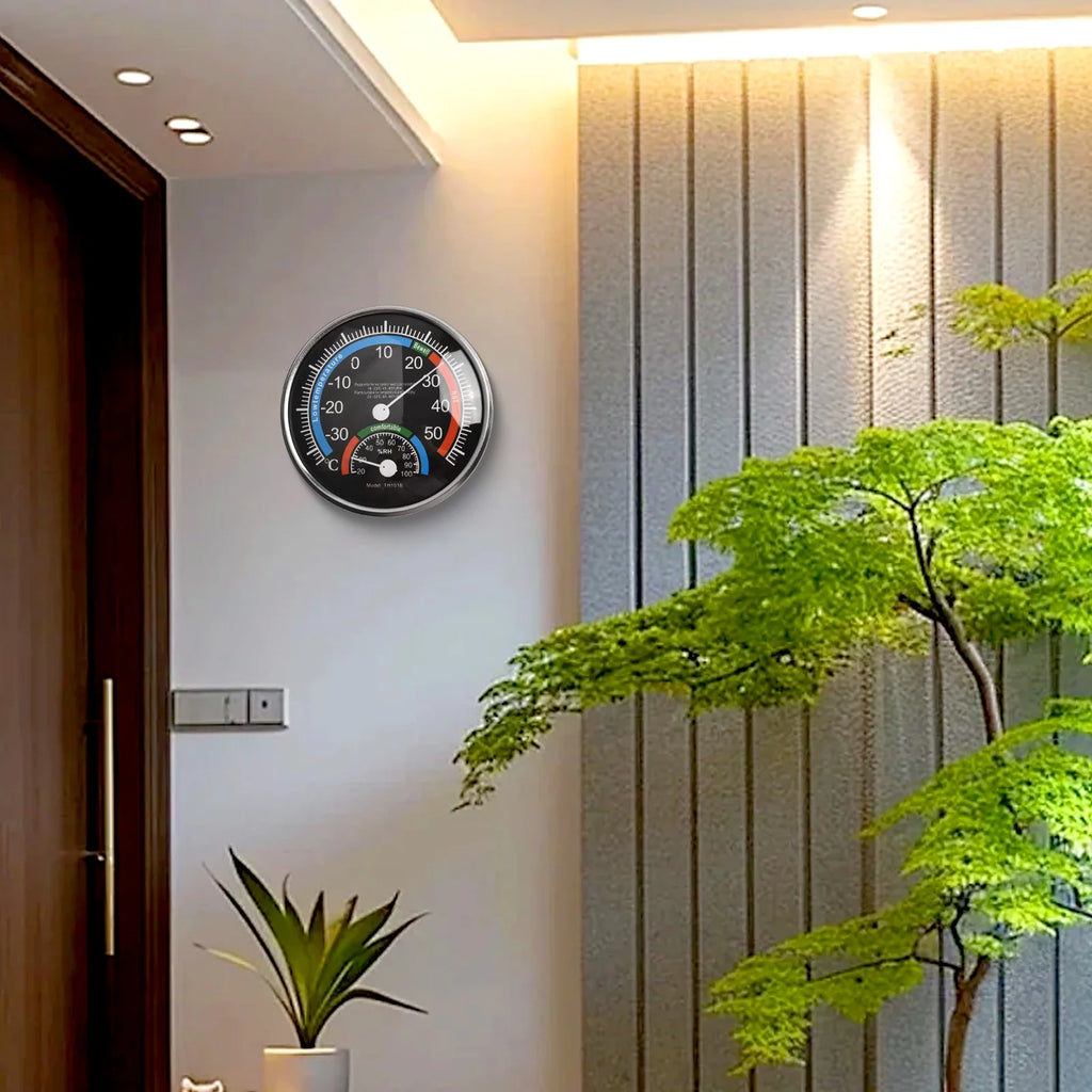 Thermometer Hygrometer Analogue Humidity Wang Hang Analog Indoor Outdoor Thermometer Hygrometer Humidity Gauge Qme