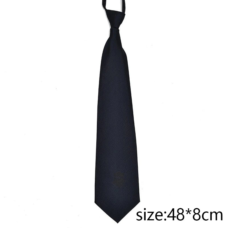 Black Unisex Zipper Ties Retro Silky Narrow Neck Tie Slim Smooth Qme D China Mainland