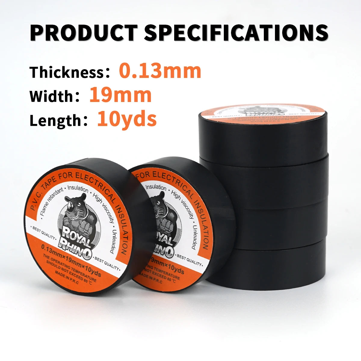 High-Temperature Resistant Black Rubber Electrical Tape - Durable and Soft Insulating Adhesive, Used for Industrial, Household Qme