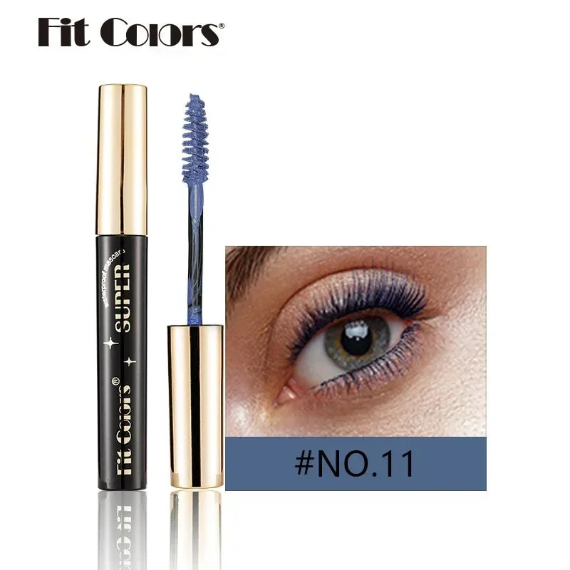 Colored Mascara Makeup 4D Silky Natural Long Eyelashes Mascara Waterproof Long-lasting Extension Thick Lasting Curling Mascara Qme B11