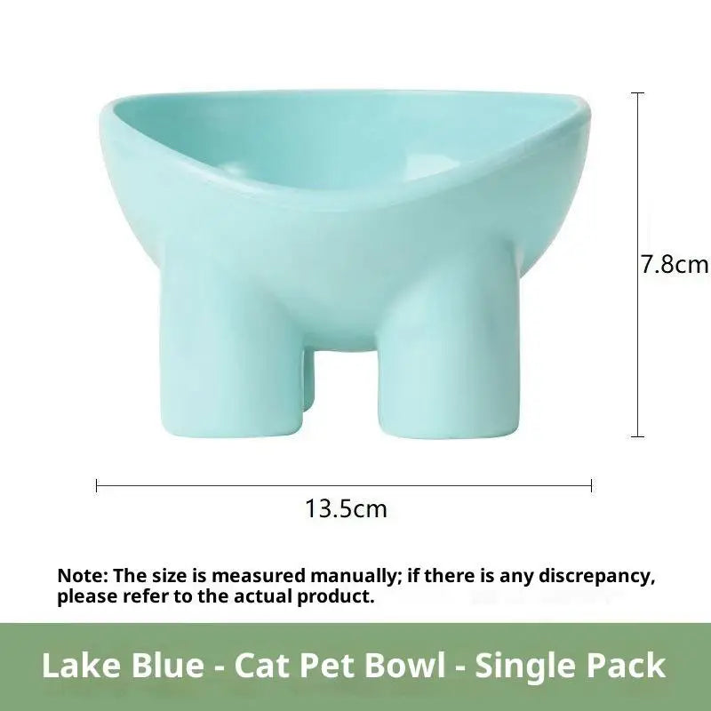 Elevated Cat Bowl Stand Durable Plastic Pet Food Water Dish Sleek Qme A3