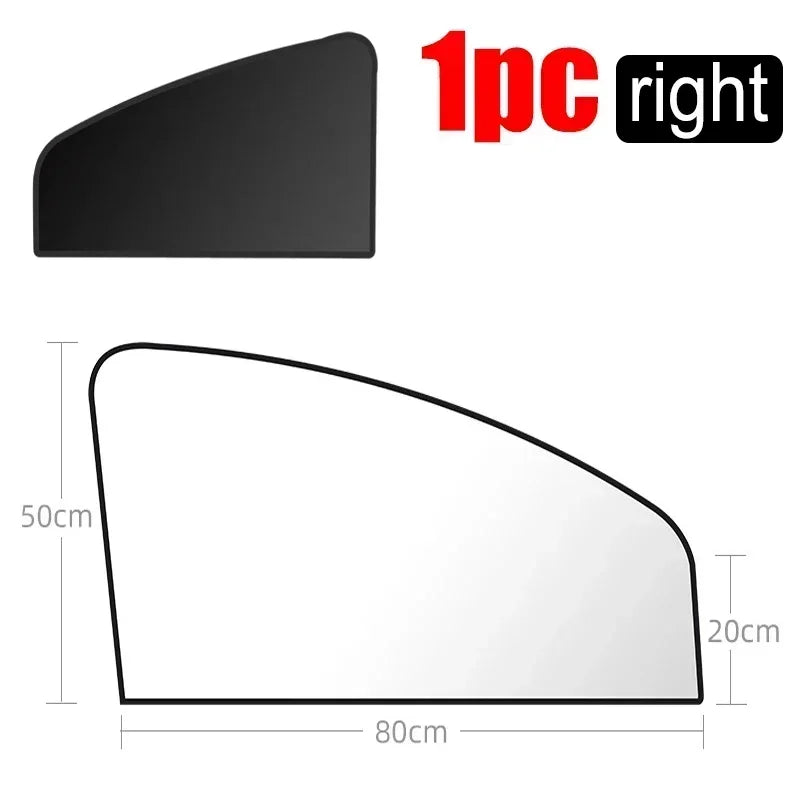 2025 Magnetic Car Sunshade Cover Summer UV Protection Side Rear Window Curtain Black Mesh Sun Shade Cover Auto Car Accessories Qme 1pc Right