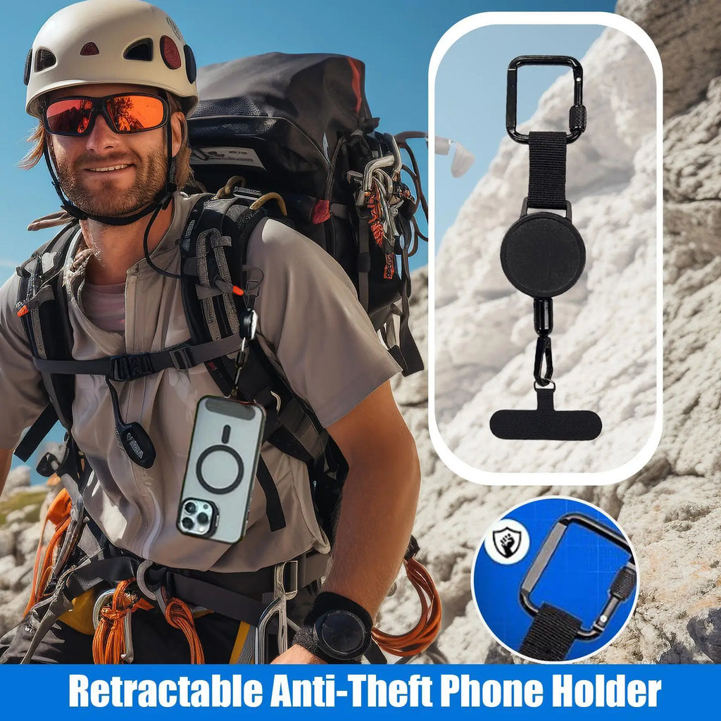 Cellphone Lanyard Strap Smartphone Safety Tether With Belt Clip, Cellphone Lanyard For Travel, Retractable Anti-Theft PhoneHolde Qme