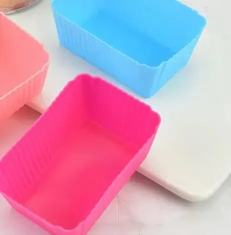 5pcs Silicone Cake Mold Muffin Cupcake Baking Molds Reusable DIY Cake Decorating Tool Wedding Birthday Party Decorations Qme