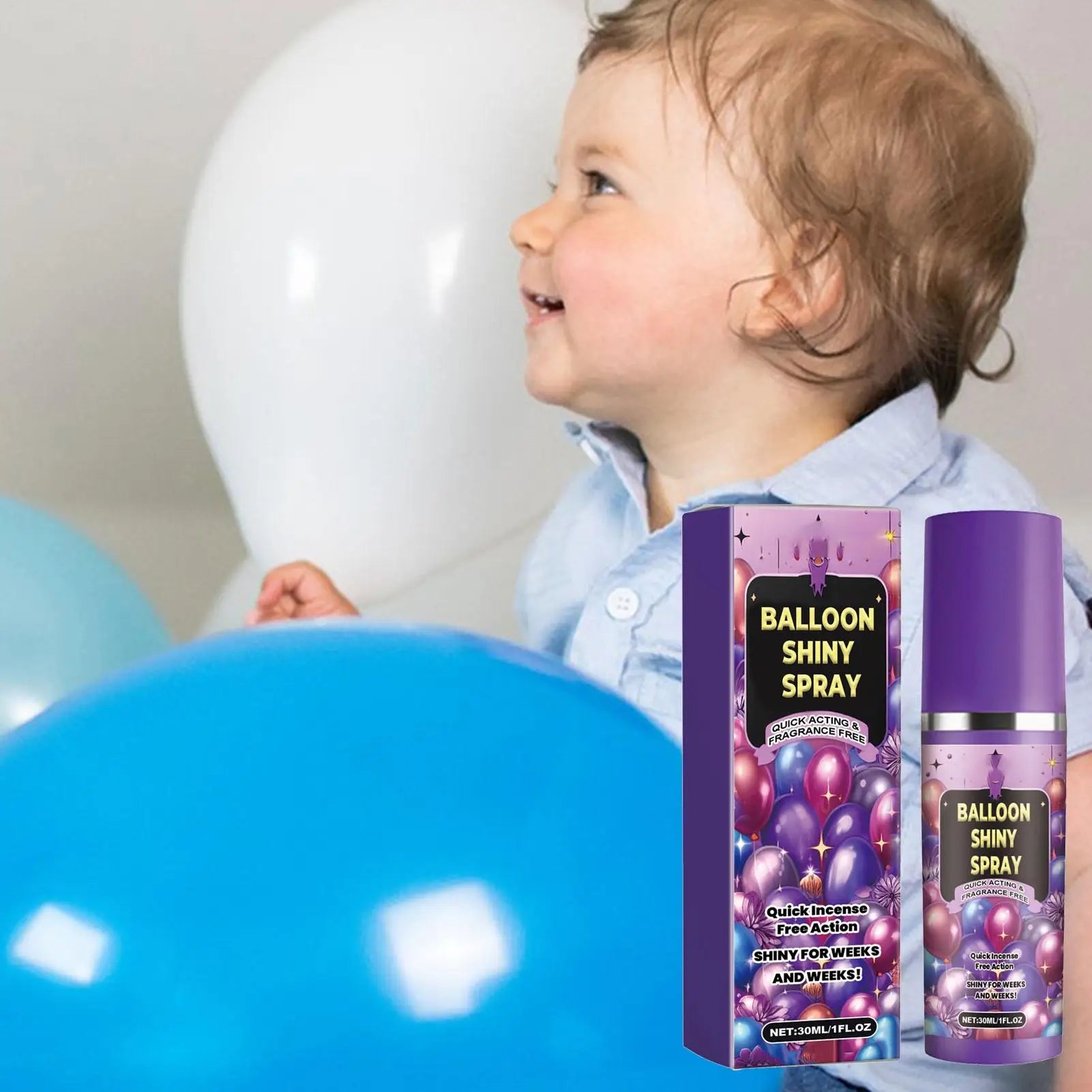 Balloon Shine Spray 30ml Balloon Glossy Spray Party Decoration Vibrant Shine for Decorations Gathering Backdrop Holiday Birthday Qme