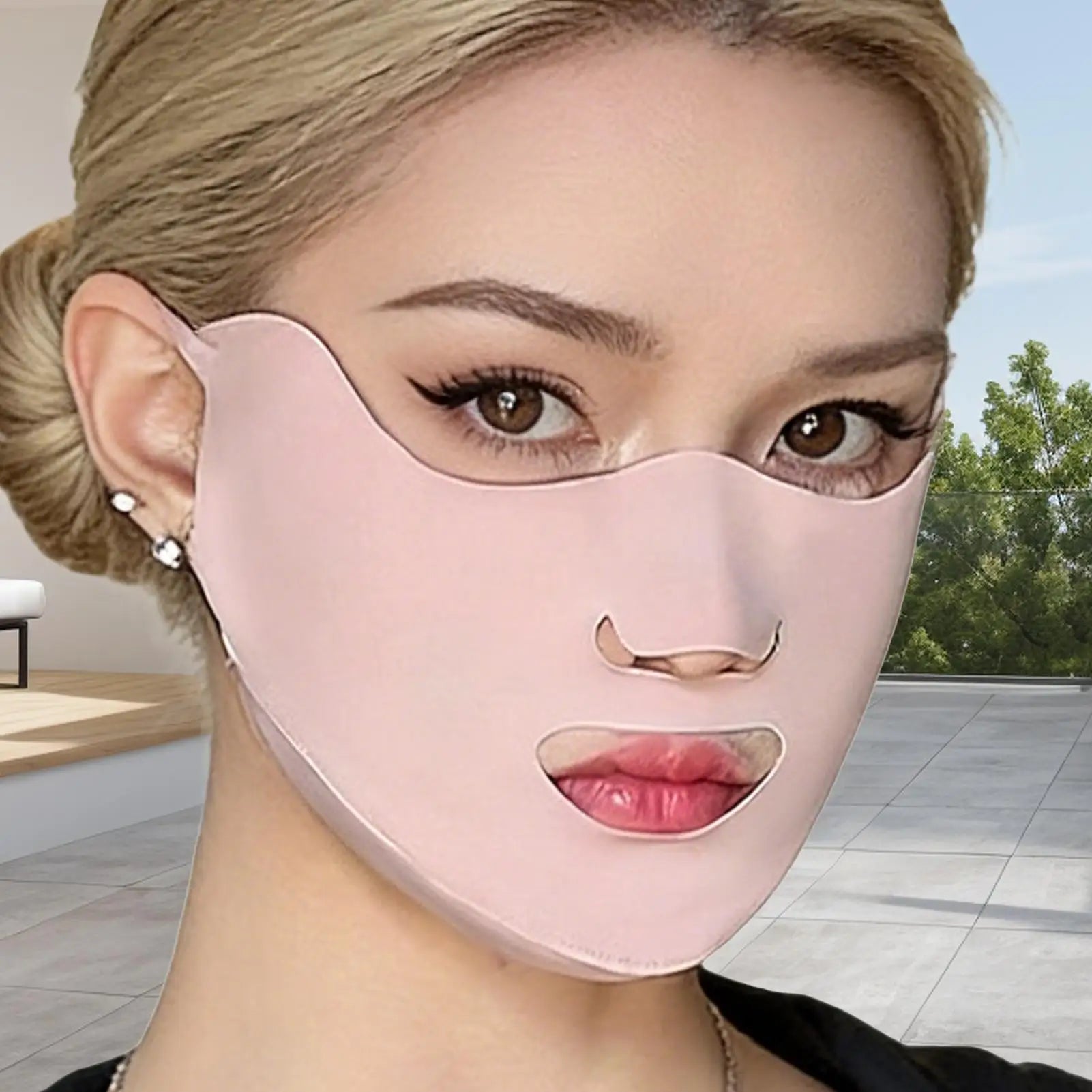 1pc Sun Protection Face Cover Breathable UPF50 Protector With Ear-loop Sun Face Masque For Motorcycle Riding Running Hiking Golf Qme
