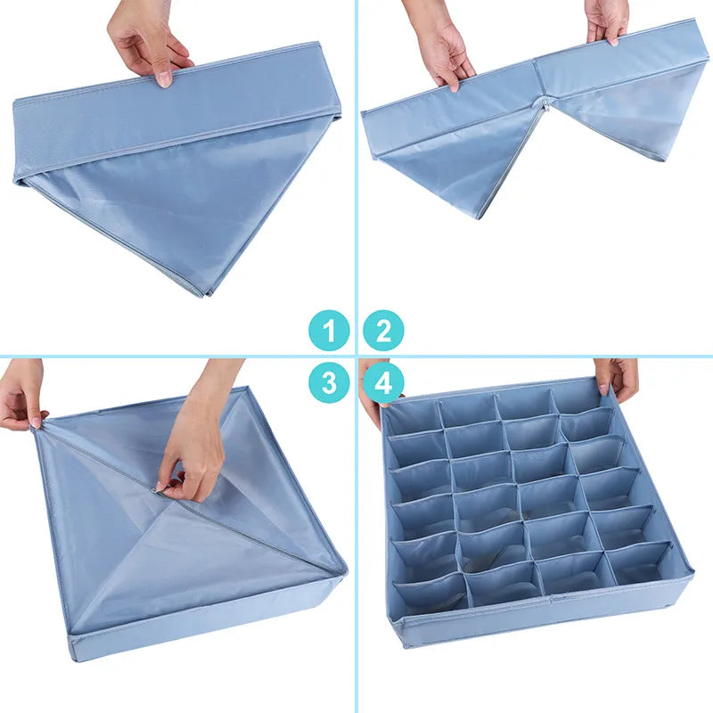 Socks Organizer Underwear Bra Storage Box Cabinet Drawer Organizer For Clothes Ties Wardrobe Clothes Organizer Cabinet Separator Qme