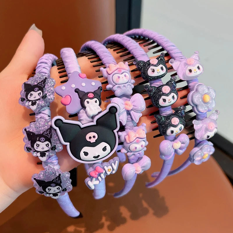 Hello Kitty Kuromi Hair Accessories Adorable Cute Headbands Versatile Qme