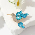 Rhinestone Bird Brooch for Women Sparkling Crystal Pin Fashion Jewelry for Coat Party Banquet Accessory Qme A4