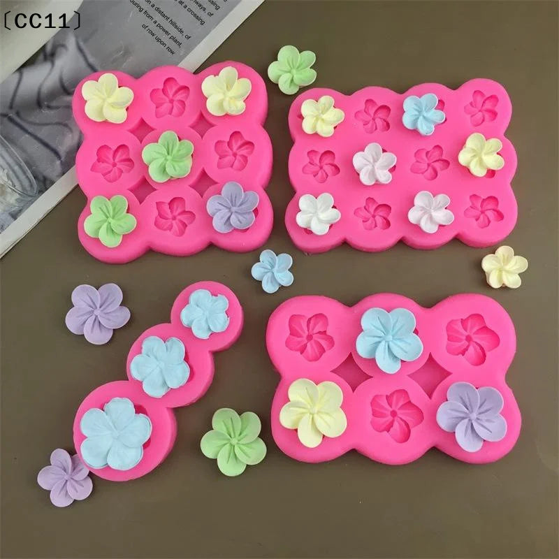 3 6 9 12Grids 3D Flower Silicone Mold DIY Cake Decorations Mousse Qme