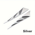 2pcs Fashion Universal Car Hood Vent Air Side Flow Intake Cover - Auto Exterior Hood Side Door Decorative Cover Trim Qme Silvery 2pcs