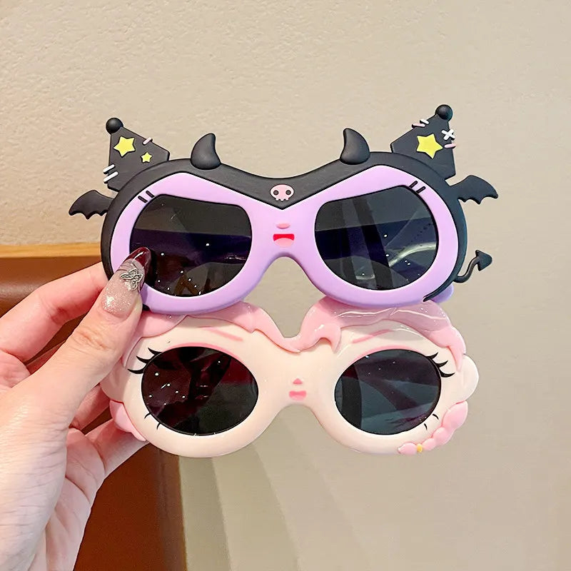 Hello Kitty Kuromi Cartoon Sunglasses Student Sunglasses for Sun Protection Polarized Sunglasses Qme 26