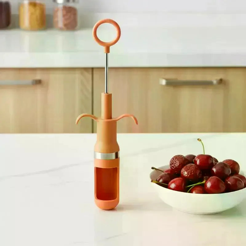 Cherry Pitter With Fast One Second Pit Removal And Non Slip Handle Red Date Pitter Home Kitchen Baking Use Fruit Tool Gadget Qme