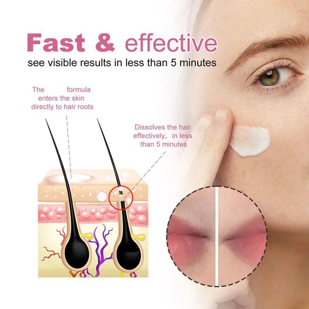 Peach Facial Hair Removal Cream Depilatory Moisturizing Nourishing Qme