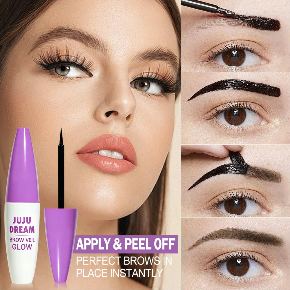 JUJU DREAM Brow Veil Glow Eyebrow Gel Waterproof Long Lasting Clear Qme