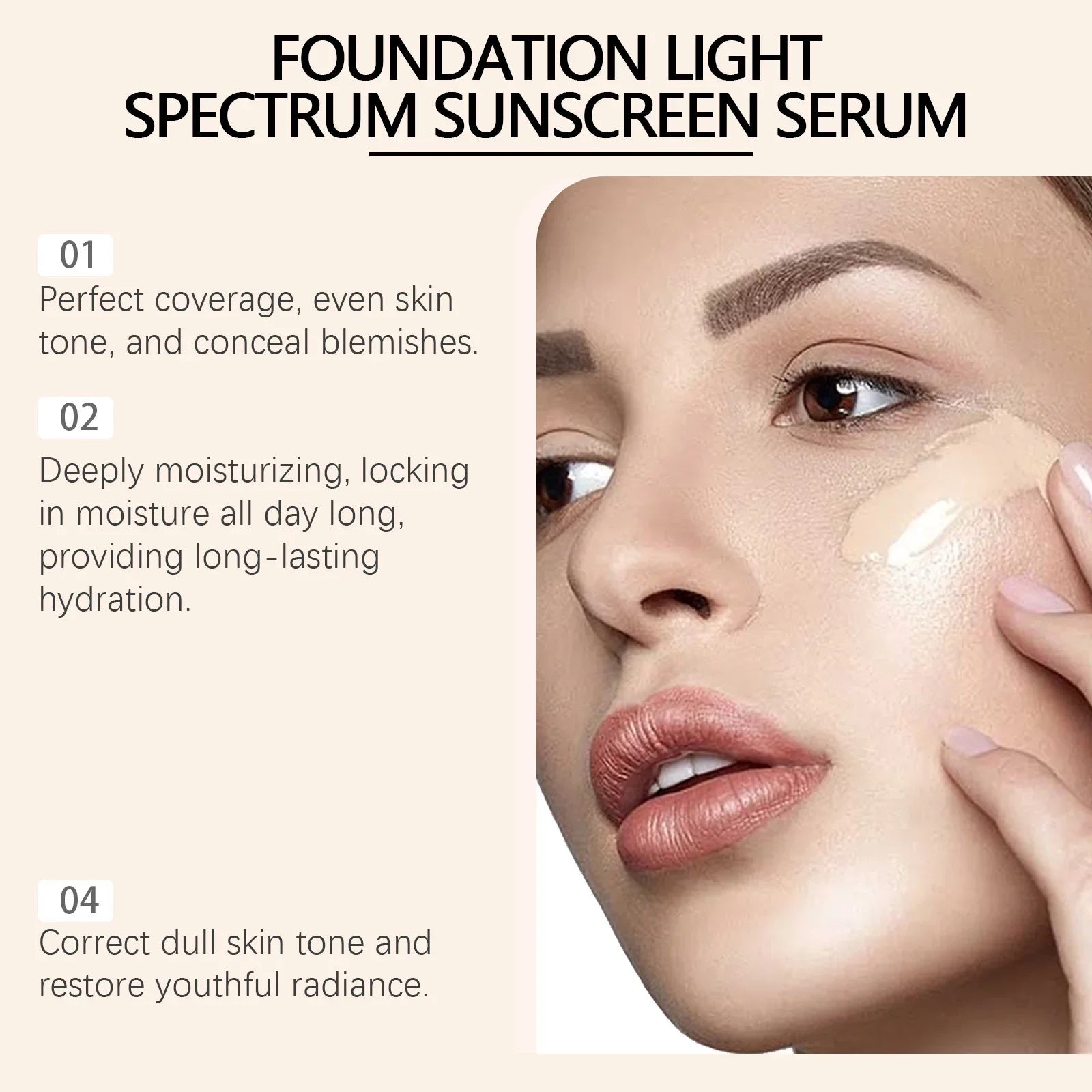 4 in 1 Liquid Foundation Concealer Full Coverage Long Lasting Waterproof Professional Makeup for Dark Circles And Blemishes Qme