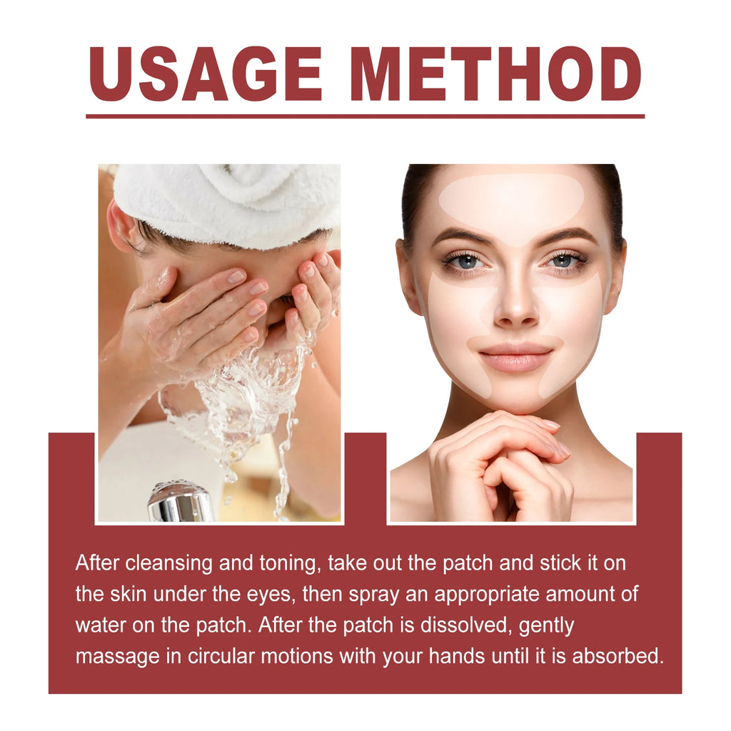 Collagen Membrane Set Paper Soluble Facial Mask Cheek Sticker Forehead Patch Fade Smile Lines Patches Tightening Skin Care Qme