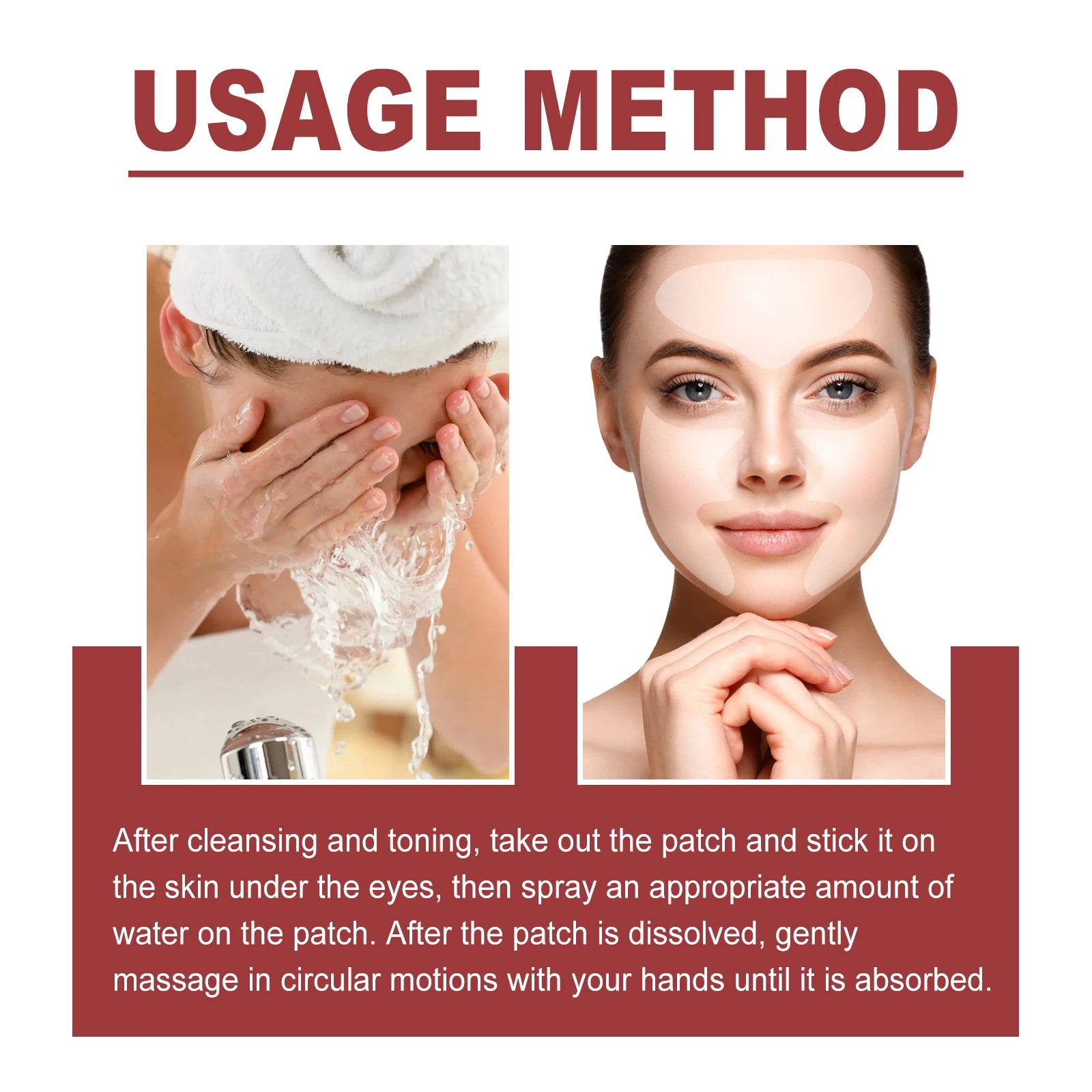Collagen Membrane Set Paper Soluble Facial Mask Cheek Sticker Forehead Patch Fade Smile Lines Patches Tightening Skin Care Qme