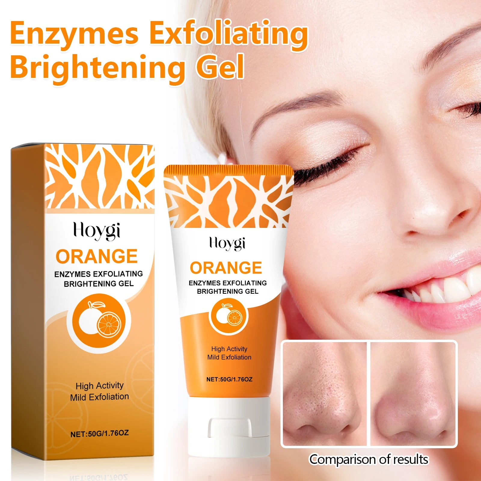 Enzymes Exfoliating Brightening Gel Salicylic Acid Blackhead Dead Skin Remover Cleansing Shrink Pores Brightening Delicate Skin Qme
