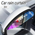 2pcs Flexible PVC Rearview Mirror Rain Curtain And Rainproof Blade, Seven Color Transparent Car Back Rain Eyebrow Cover Qme 2pcs Sports Logo